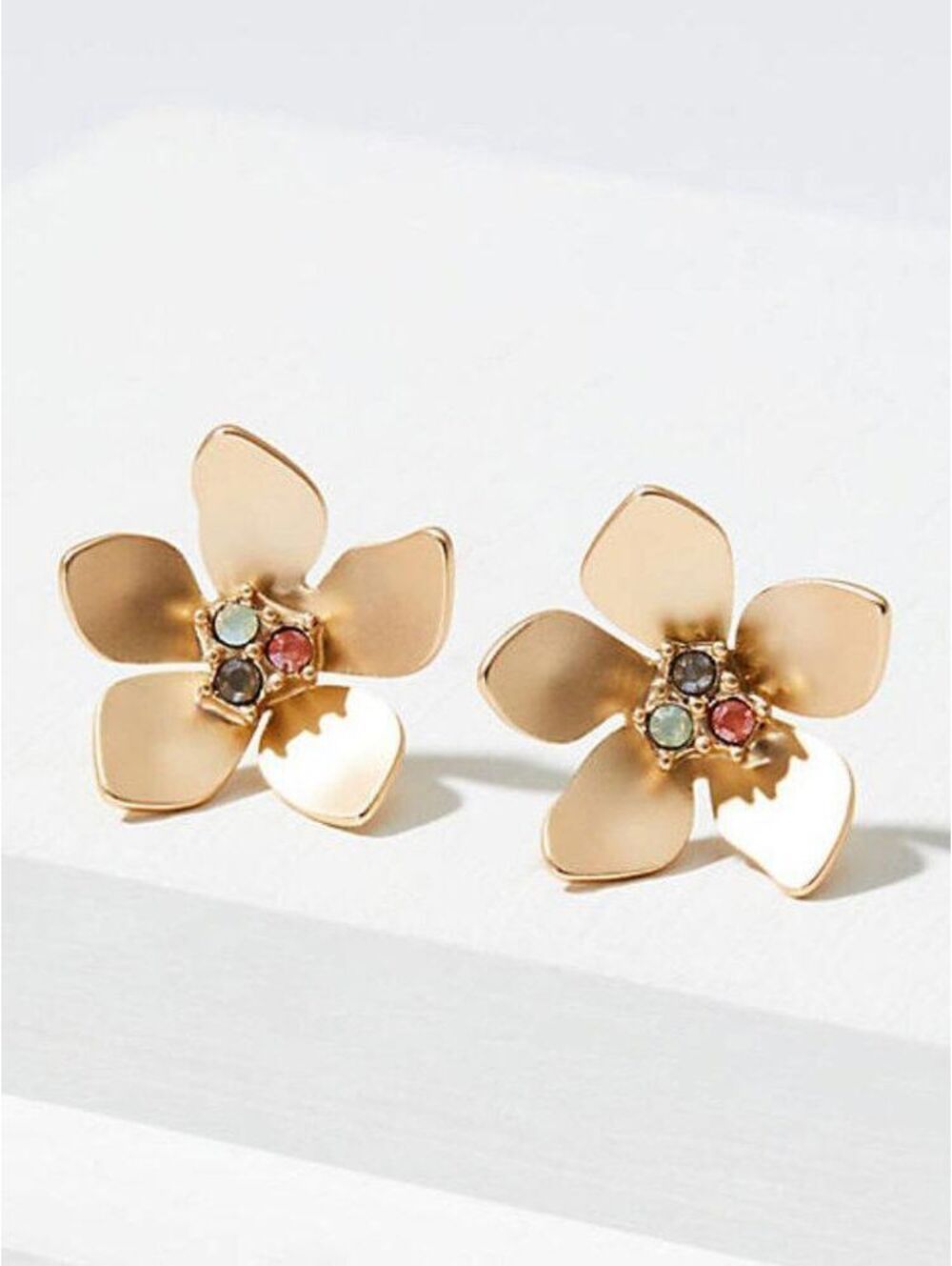 LOFT Gold Flowers Stud Earrings